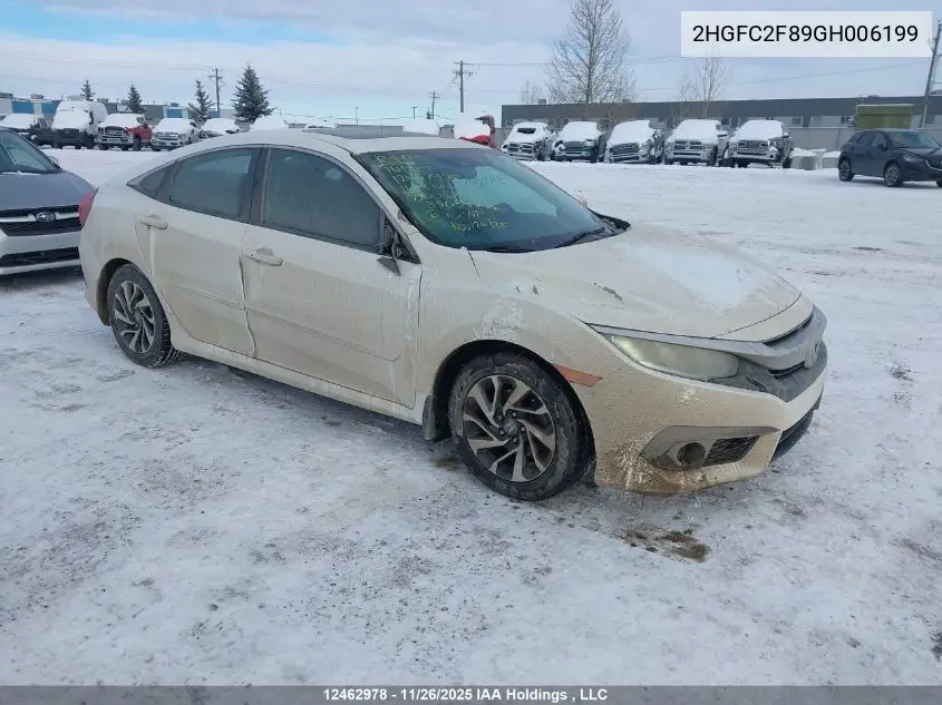 2HGFC2F89GH006199 2016 Honda Civic Ex