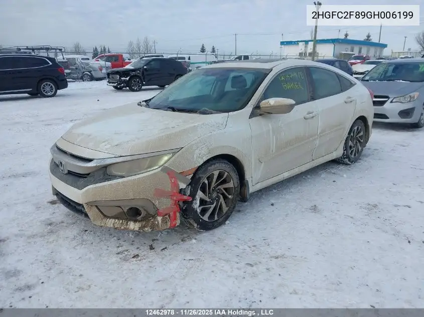2HGFC2F89GH006199 2016 Honda Civic Ex