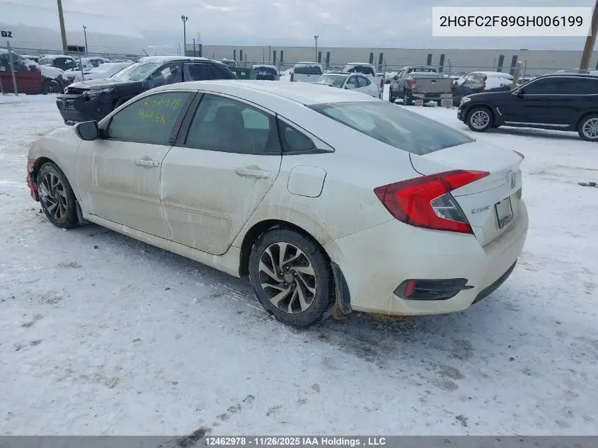 2HGFC2F89GH006199 2016 Honda Civic Ex
