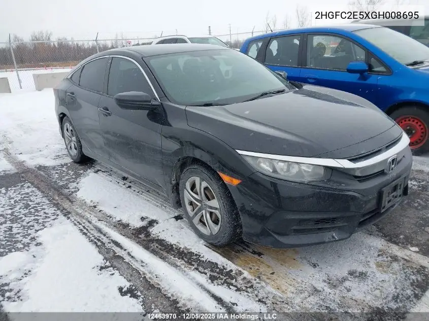 2HGFC2E5XGH008695 2016 Honda Civic Lx