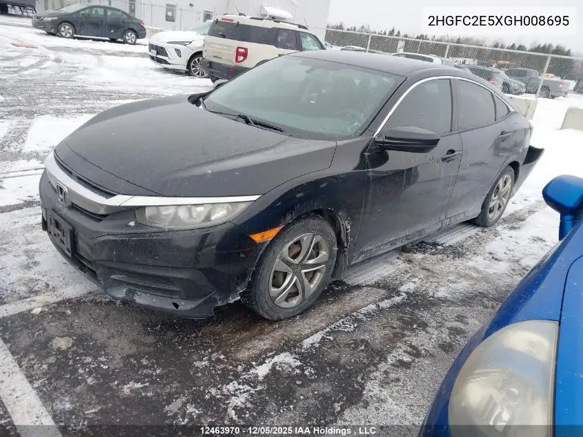 2HGFC2E5XGH008695 2016 Honda Civic Lx