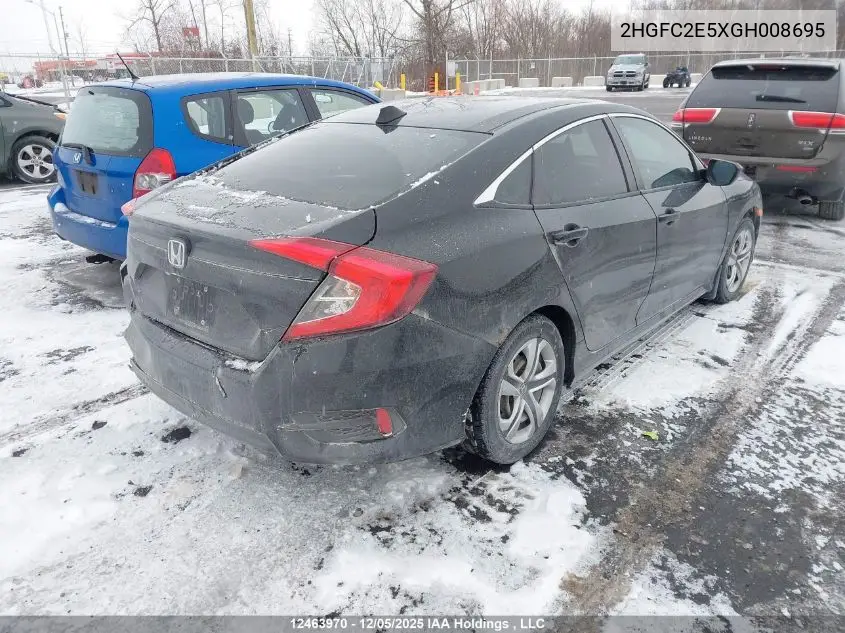 2HGFC2E5XGH008695 2016 Honda Civic Lx