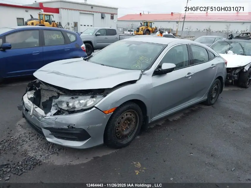 2HGFC2F51GH031071 2016 Honda Civic Lx