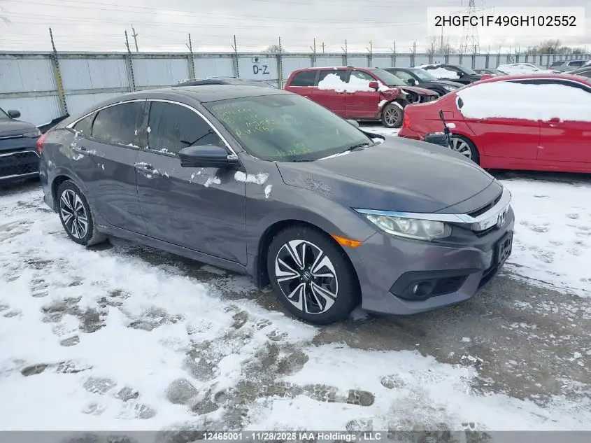 2HGFC1F49GH102552 2016 Honda Civic Ex