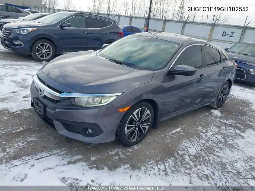 2HGFC1F49GH102552 2016 Honda Civic Ex
