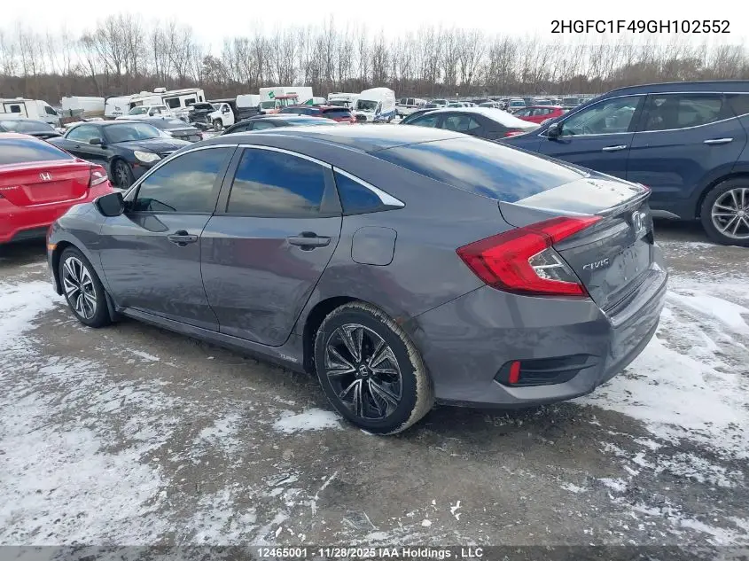 2HGFC1F49GH102552 2016 Honda Civic Ex