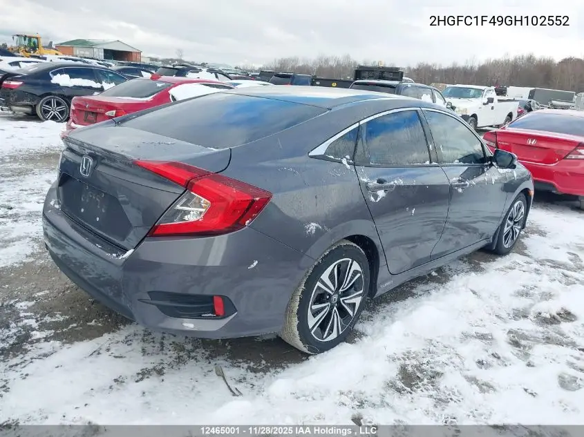 2HGFC1F49GH102552 2016 Honda Civic Ex