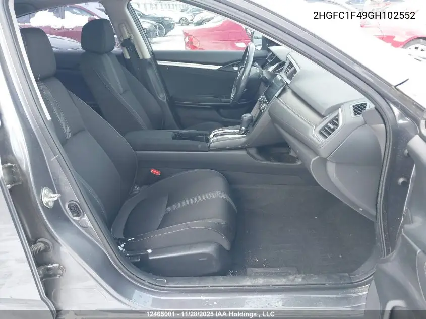 2HGFC1F49GH102552 2016 Honda Civic Ex