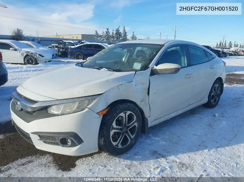 2HGFC2F67GH001520 2016 Honda Civic Sedan