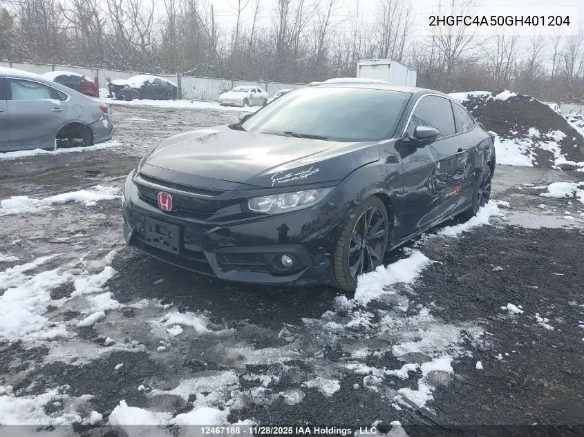 2HGFC4A50GH401204 2016 Honda Civic Lx