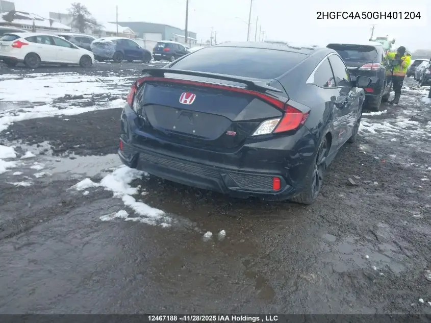 2HGFC4A50GH401204 2016 Honda Civic Lx