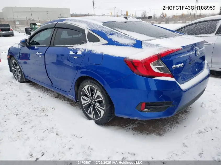 2HGFC1F43GH108959 2016 Honda Civic Ex-T