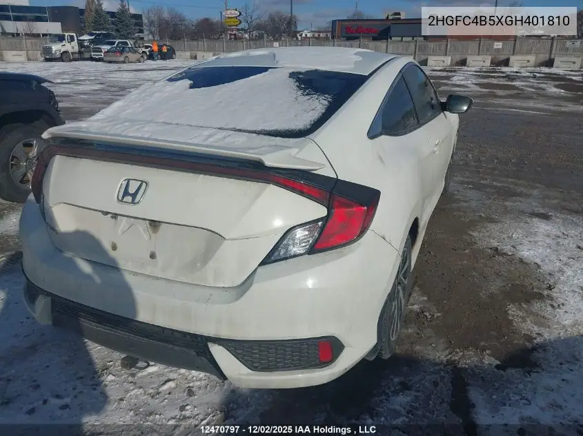 2HGFC4B5XGH401810 2016 Honda Civic Lx