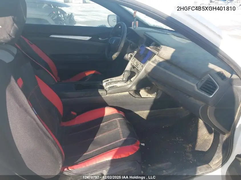 2HGFC4B5XGH401810 2016 Honda Civic Lx