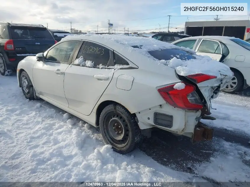 2HGFC2F56GH015240 2016 Honda Civic Lx