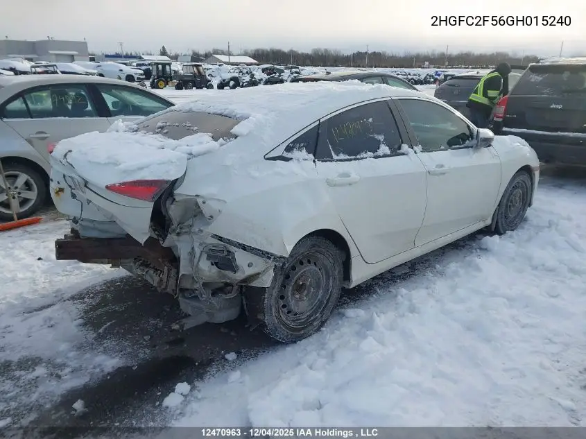 2HGFC2F56GH015240 2016 Honda Civic Lx