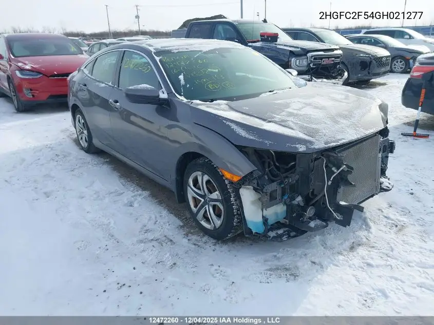 2HGFC2F54GH021277 2016 Honda Civic Lx