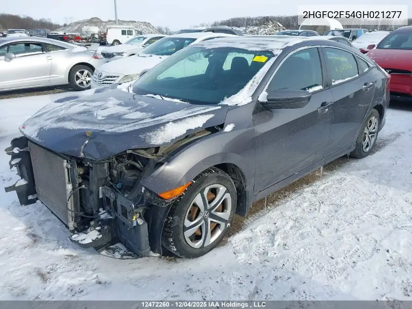 2HGFC2F54GH021277 2016 Honda Civic Lx