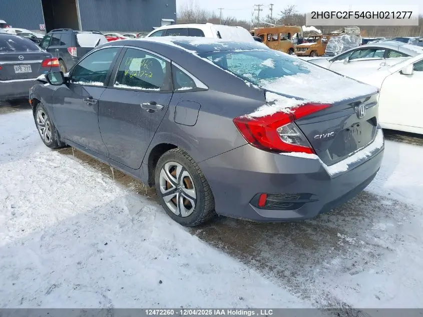 2HGFC2F54GH021277 2016 Honda Civic Lx