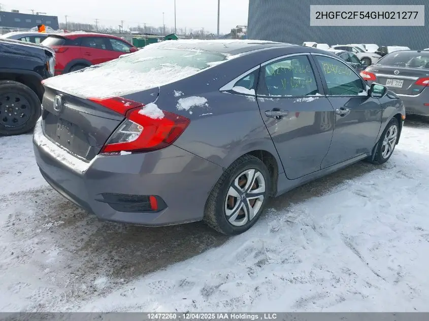 2HGFC2F54GH021277 2016 Honda Civic Lx