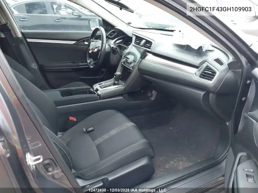 2HGFC1F43GH109903 2016 Honda Civic Sedan