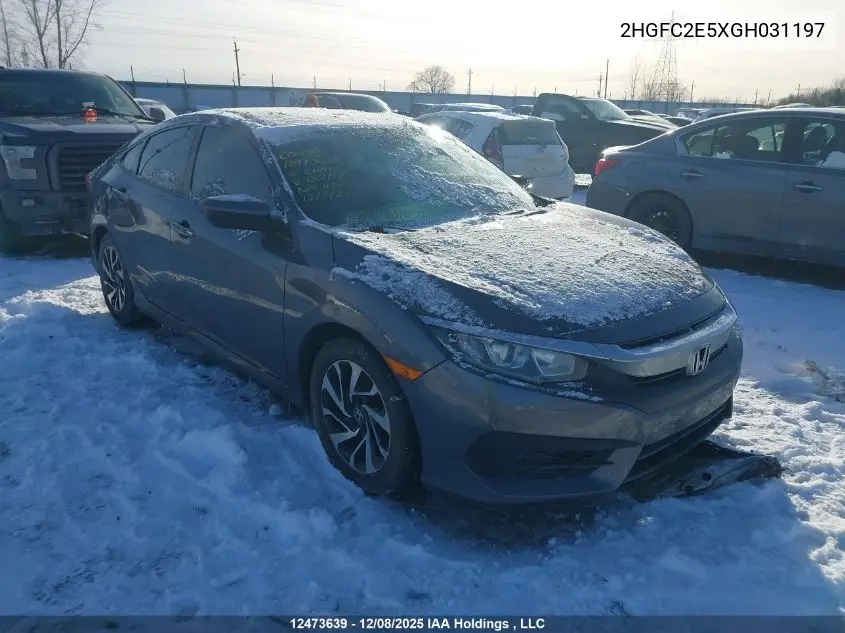 2HGFC2E5XGH031197 2016 Honda Civic Sedan