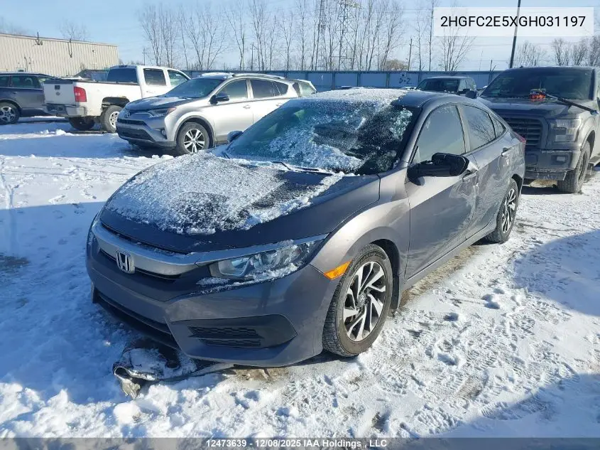 2HGFC2E5XGH031197 2016 Honda Civic Sedan