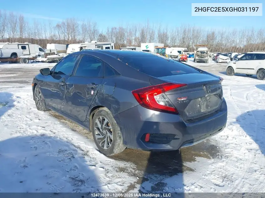 2HGFC2E5XGH031197 2016 Honda Civic Sedan