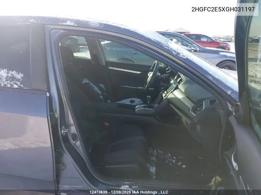 2HGFC2E5XGH031197 2016 Honda Civic Sedan