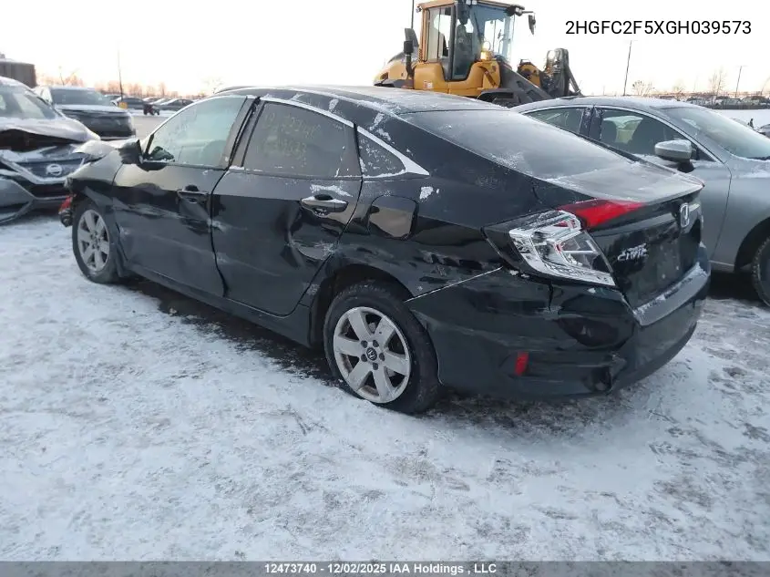 2HGFC2F5XGH039573 2016 Honda Civic Lx