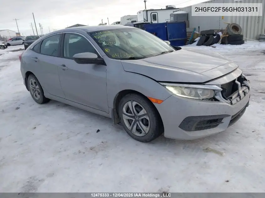 2HGFC2F56GH031311 2016 Honda Civic Lx