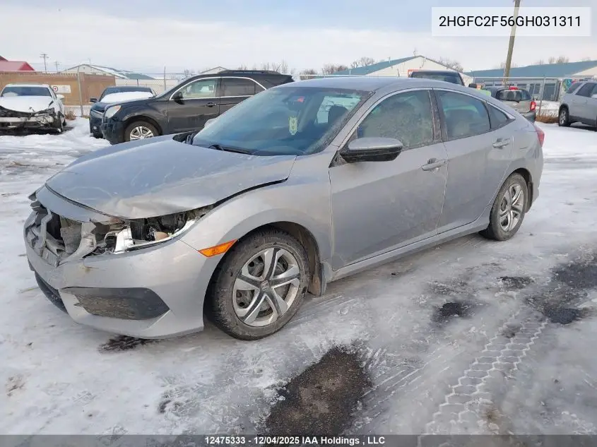 2HGFC2F56GH031311 2016 Honda Civic Lx