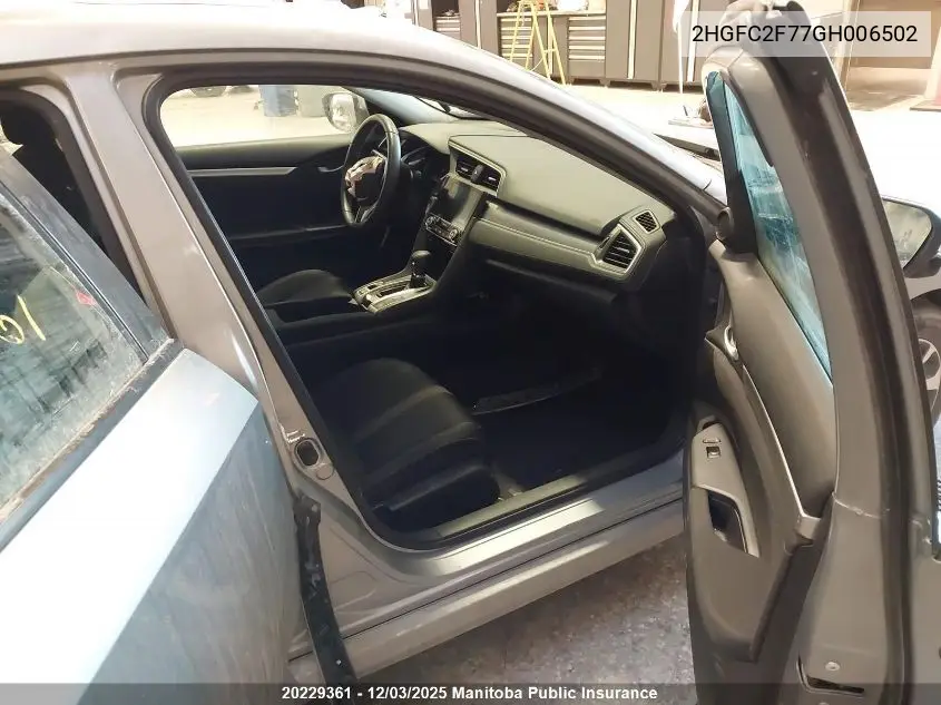 2HGFC2F77GH006502 2016 Honda Civic Ex