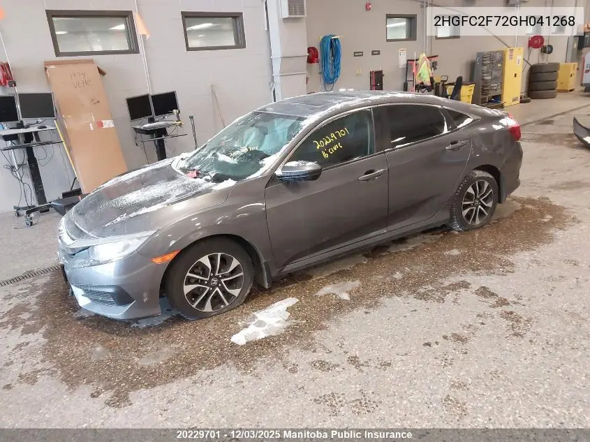 2HGFC2F72GH041268 2016 Honda Civic Ex