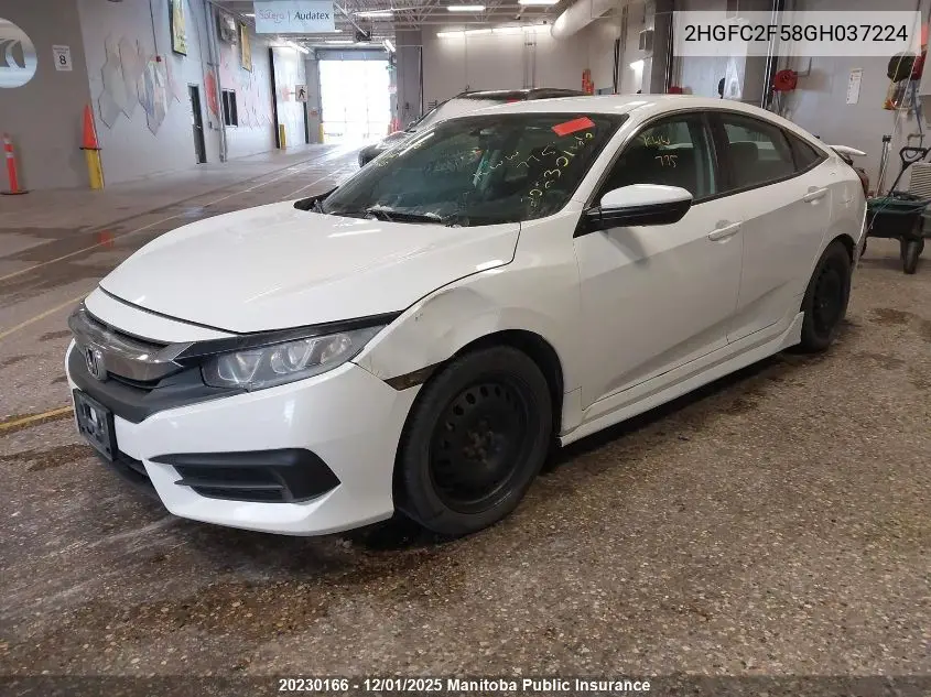 2HGFC2F58GH037224 2016 Honda Civic Lx