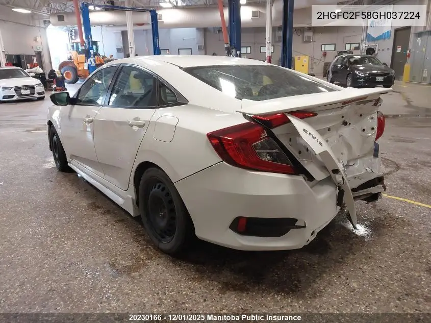 2HGFC2F58GH037224 2016 Honda Civic Lx