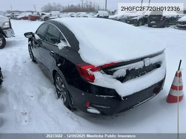 2HGFC2F72GH012336 2016 Honda Civic Ex