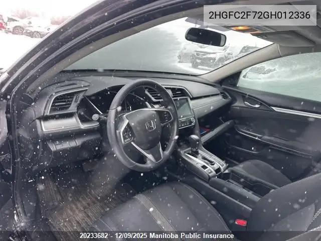 2HGFC2F72GH012336 2016 Honda Civic Ex