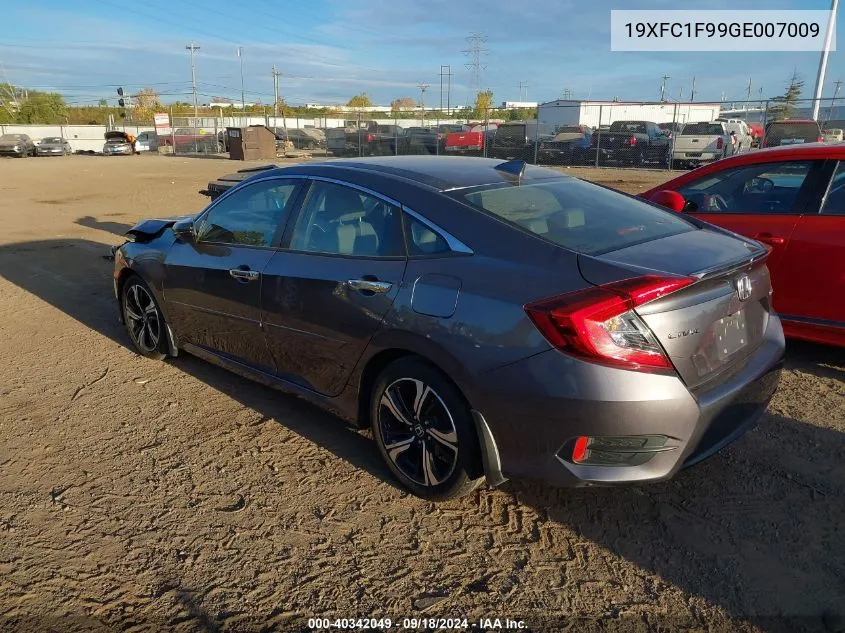 2016 Honda Civic Touring VIN: 19XFC1F99GE007009 Lot: 40342049