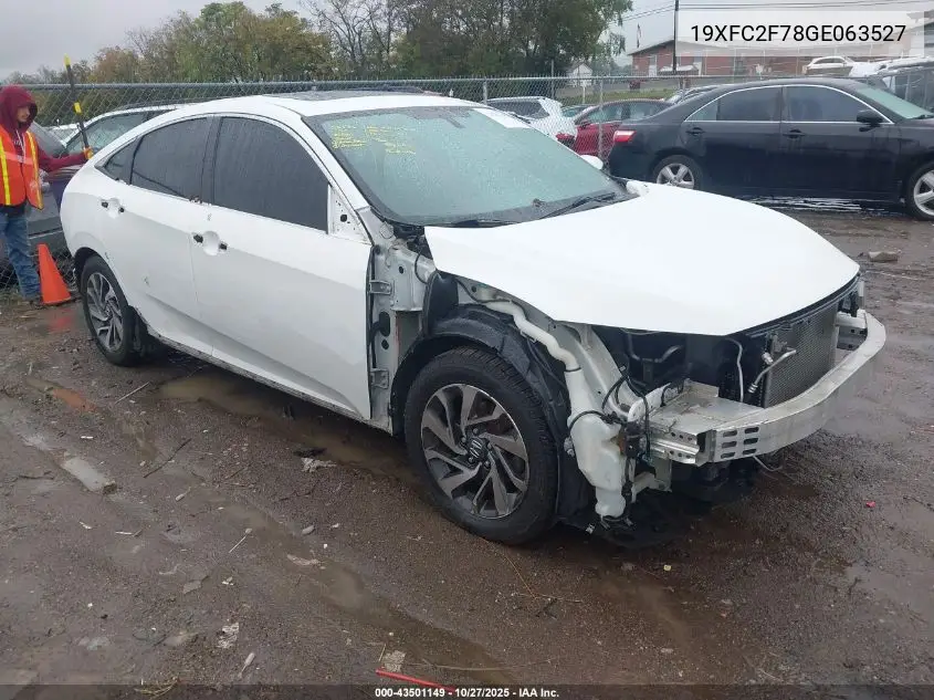 19XFC2F78GE063527 2016 Honda Civic Ex