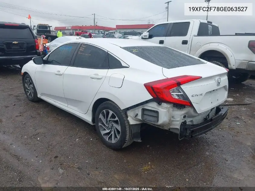19XFC2F78GE063527 2016 Honda Civic Ex