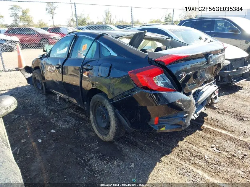 19XFC2F56GE035384 2016 Honda Civic Lx