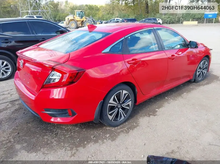 2HGFC1F39GH644063 2016 Honda Civic Ex-T