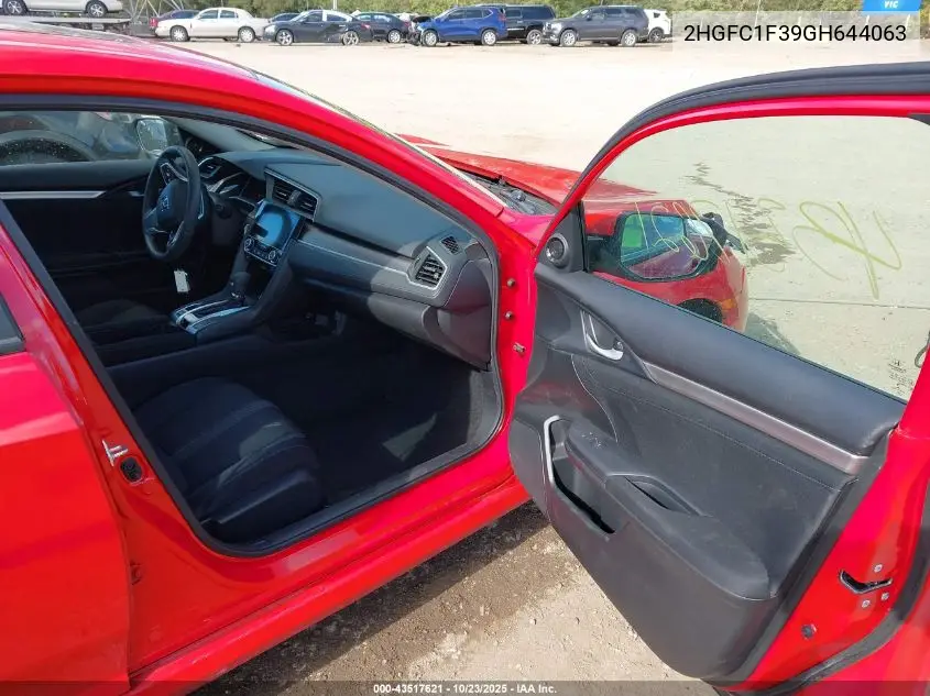 2HGFC1F39GH644063 2016 Honda Civic Ex-T