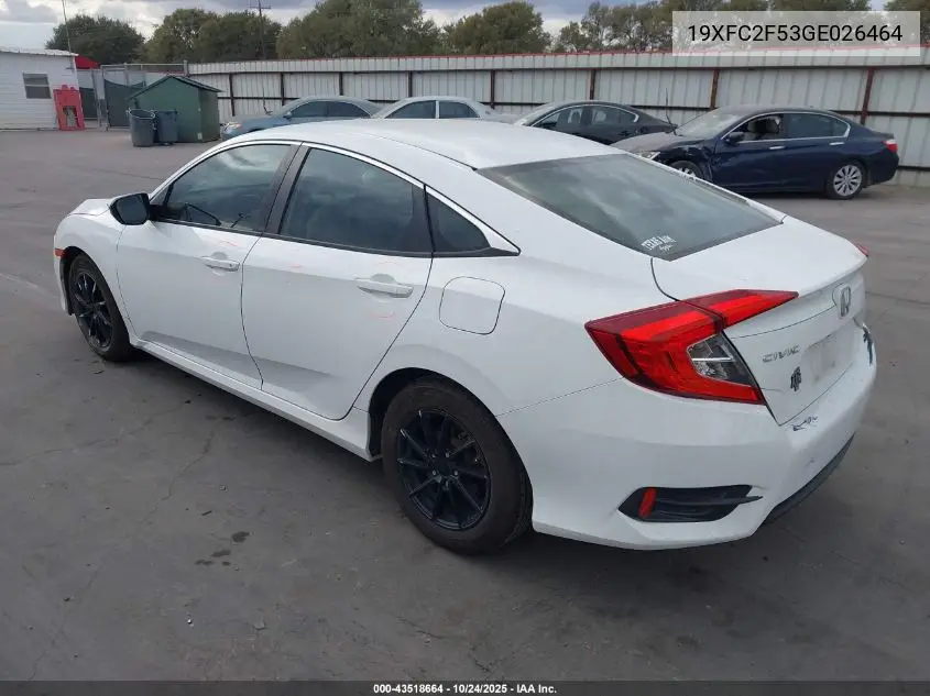19XFC2F53GE026464 2016 Honda Civic Lx