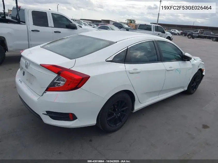 19XFC2F53GE026464 2016 Honda Civic Lx