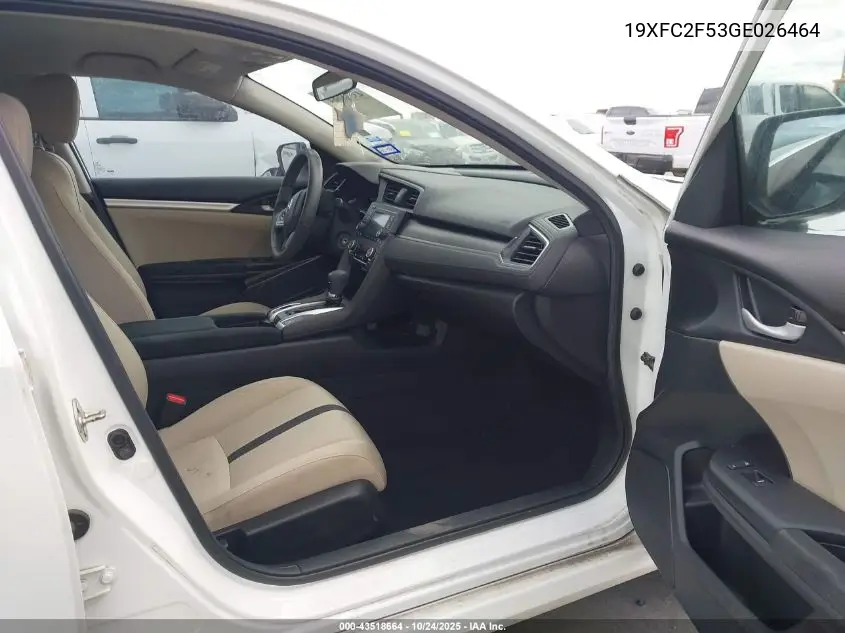 19XFC2F53GE026464 2016 Honda Civic Lx
