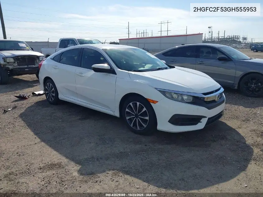 2HGFC2F53GH555953 2016 Honda Civic Lx