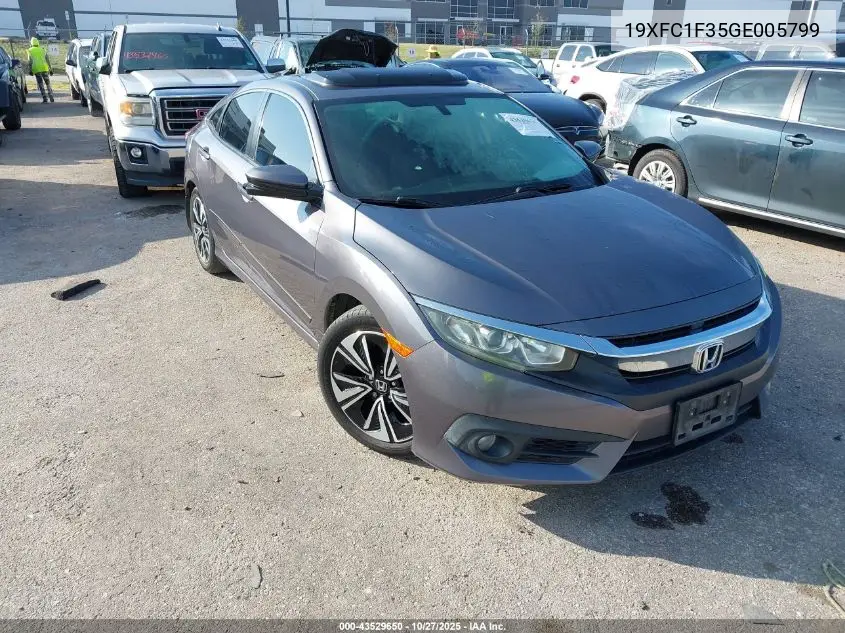 19XFC1F35GE005799 2016 Honda Civic Ex-T