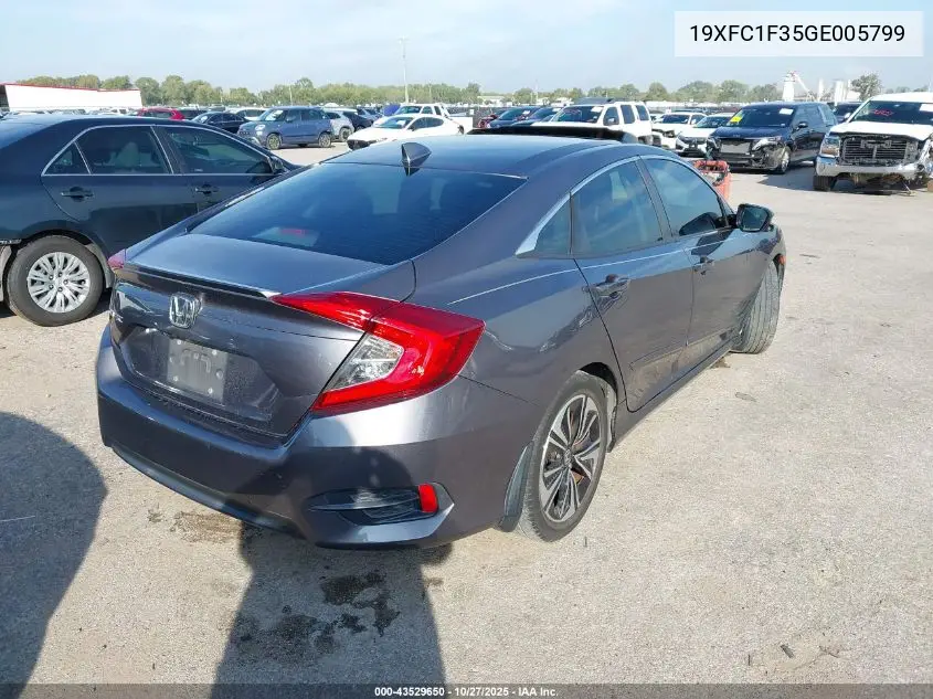19XFC1F35GE005799 2016 Honda Civic Ex-T